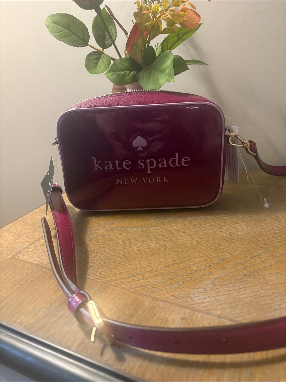 kate spade Glossy Berry Plum Crossbody Bag